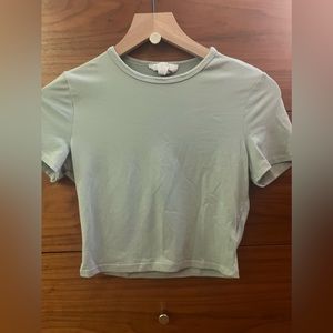 Dry Goods Cropped Sage Tee